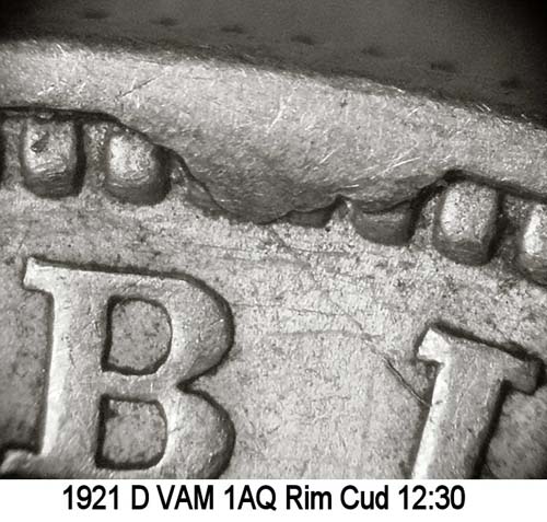 1921 D VAM 1AQ Rim Cud 12